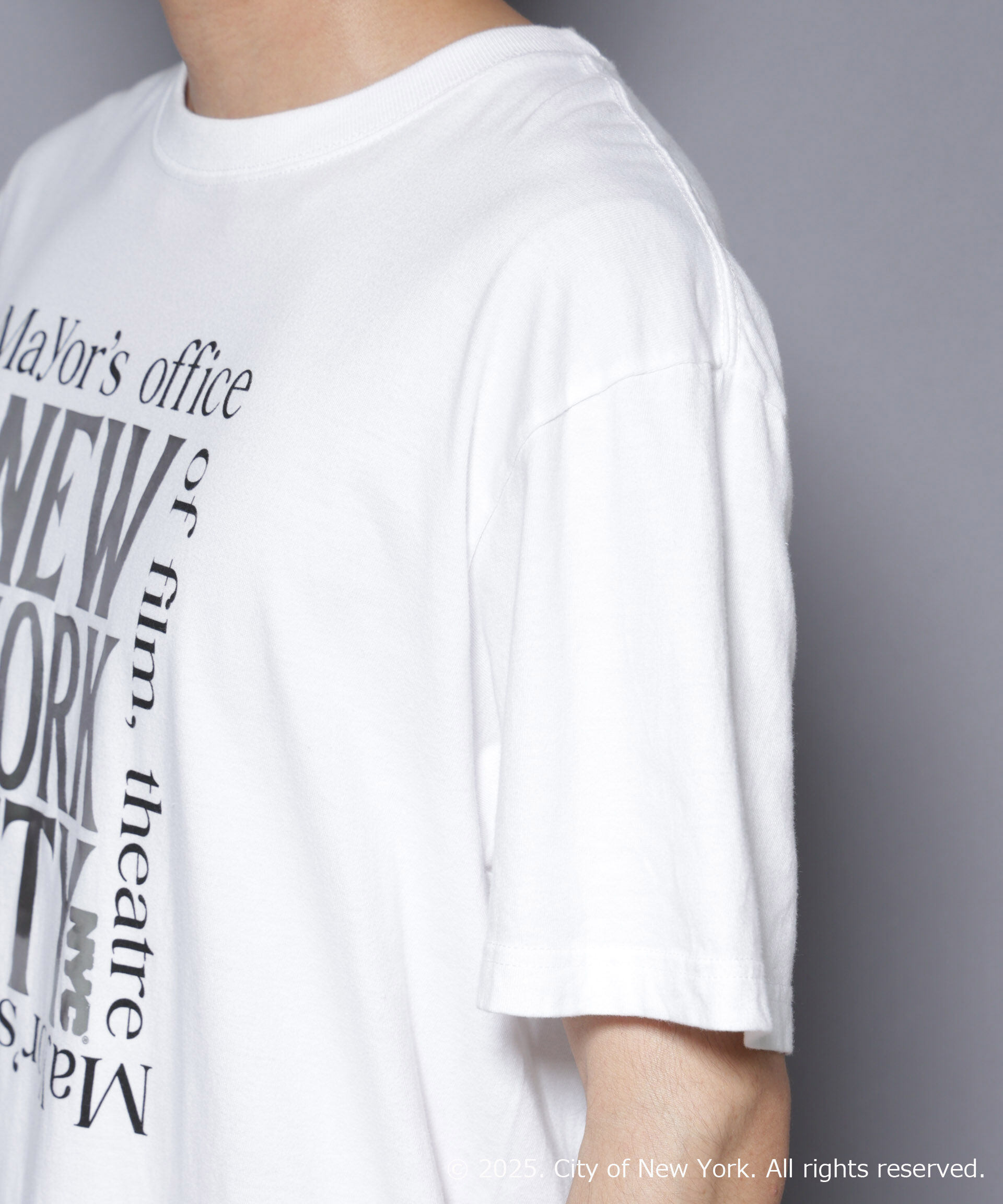 NANO universe「別注GOOD ROCK SPEED NYC シルバー箔プリントTシャツ」|Tシャツ・カットソー|