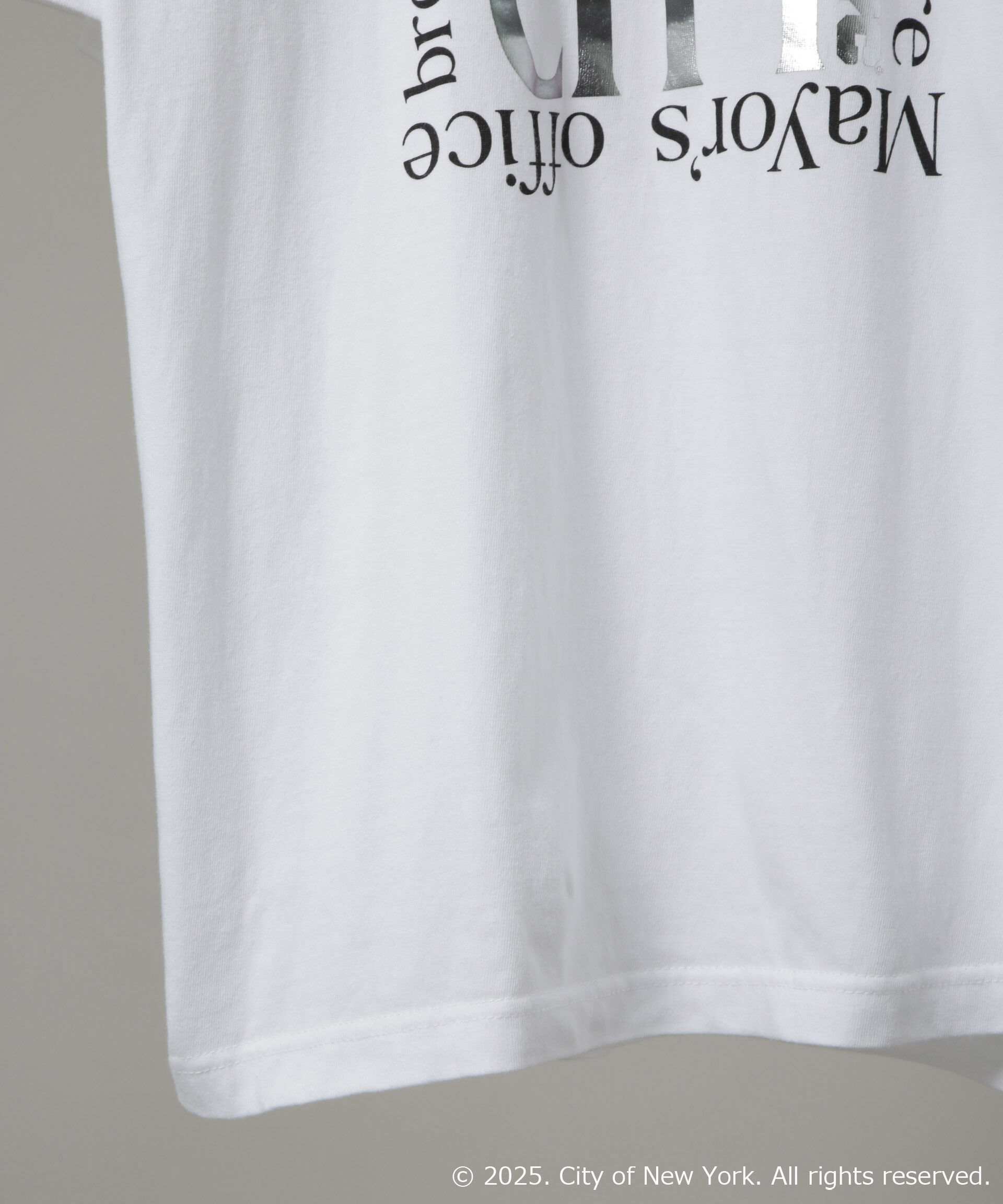 NANO universe「別注GOOD ROCK SPEED NYC シルバー箔プリントTシャツ」|Tシャツ・カットソー|