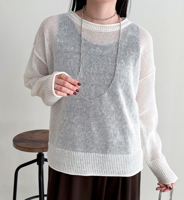 fredy emue「LINEN100ニットプルオーバー」|ニット・セーター|