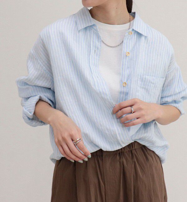 fredy emue「LINEN100 2WAYカシュクールシャツ」|シャツ・ブラウス|
