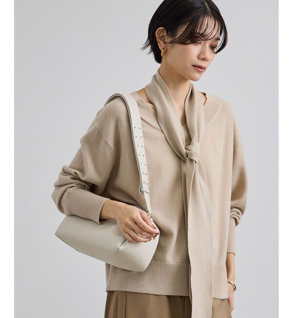 SALON adam et rope'「【WEB限定】スプリットレザーワイドベルトショルダーバッグ」|ショルダー・メッセンジャー|