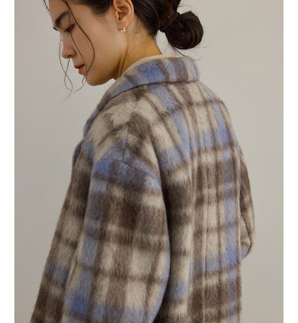 SALON adam et rope'「【WEB限定】シャギースライバーオーバージャケットコート」|ピーコート|
