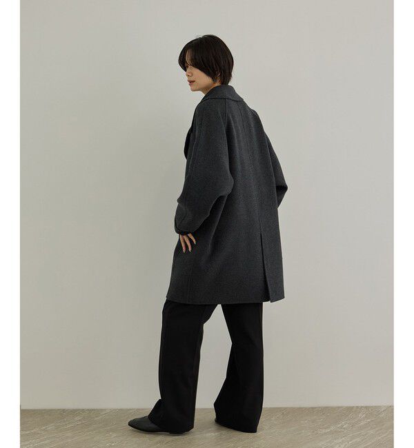 SALON adam et rope'「Super140's シャルムリバーショートPコート」|ピーコート|
