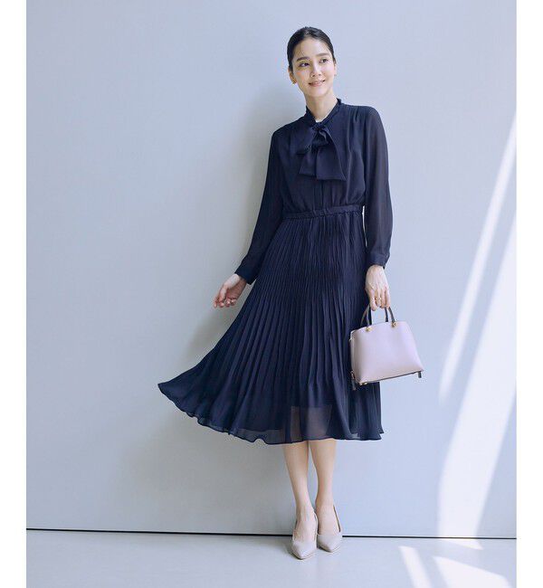 ROPE「ジョーゼットシフォンプリーツワンピース・25AW」|ワンピース|