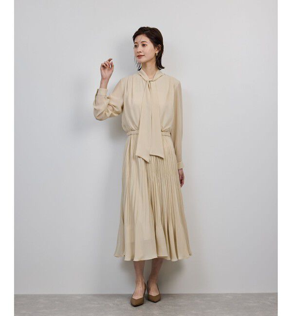ROPE「ジョーゼットシフォンプリーツワンピース・25AW」|ワンピース|