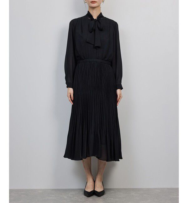ROPE「ジョーゼットシフォンプリーツワンピース・25AW」|ワンピース|