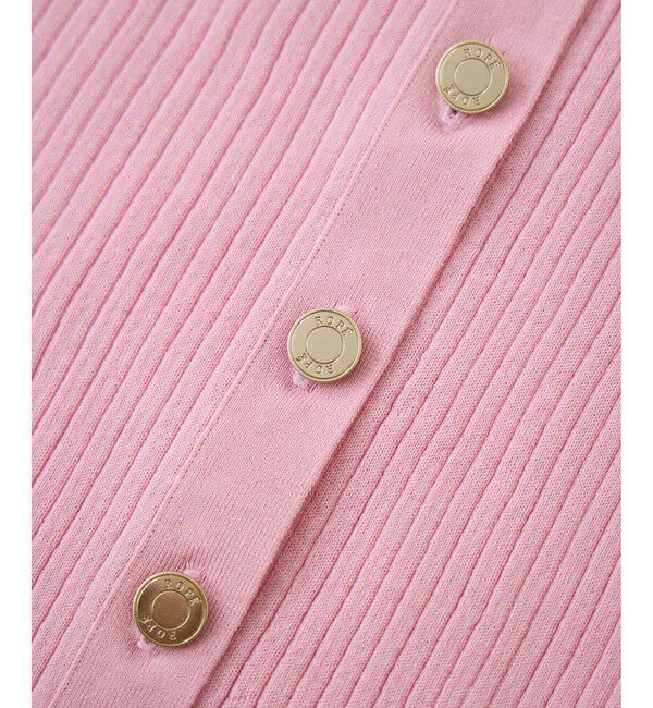 ROPE「【J'aDoRe・一部店舗限定サイズ】ワイドリブ金ボタンVネックカーディガン」|ニット・セーター|