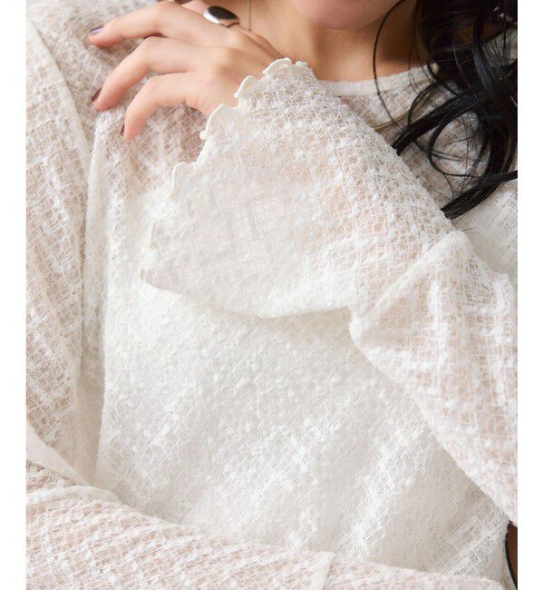 VIS「フレアスリーブレースインナートップス」|Tシャツ・カットソー|