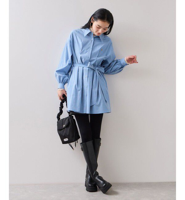 VIS「【POLO BCS】VIS別注ウエストタックフレアワンピース/WEB限定」|ワンピース|