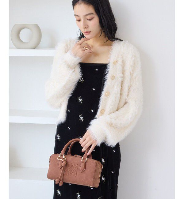VIS「刺繍アソートベロアキャミワンピース/2WAY」|ワンピース|