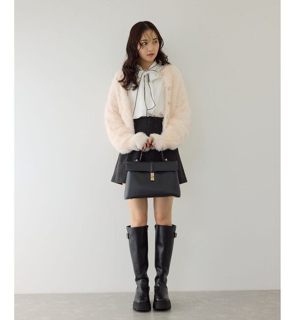 VIS「【美脚】サイドバックルタンクソールロングブーツ」|ロングブーツ|