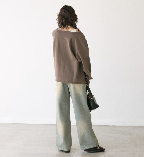  「【大人が着やすい】キーネックオーバースウェット」|Tシャツ・カットソー|