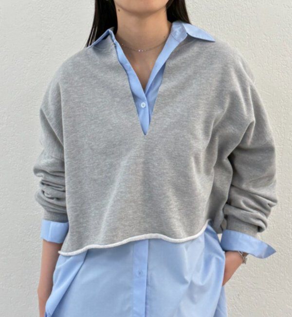  「スキッパーショートスウェット」|Tシャツ・カットソー|