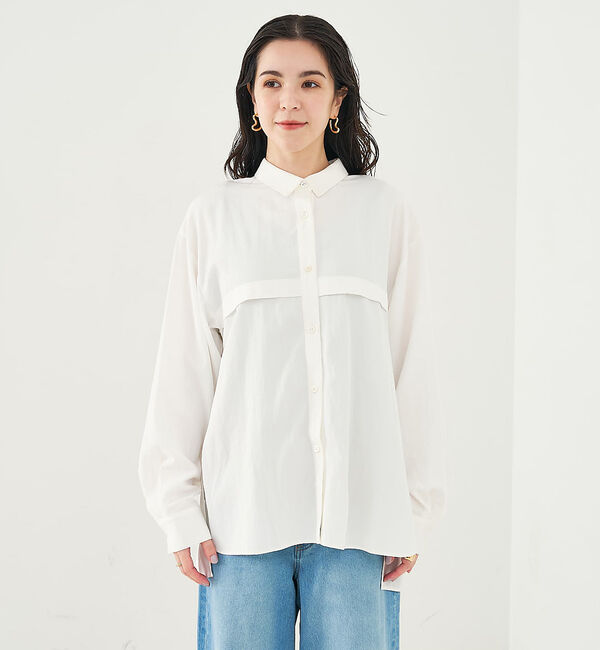 collex「フロント切替バックギャザーシャツ」|シャツ・ブラウス|