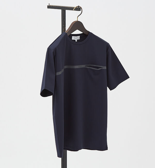 ABAHOUSE「【フロントシーム】 デザイン ポケット Tシャツ」|Tシャツ・カットソー|ネイビー