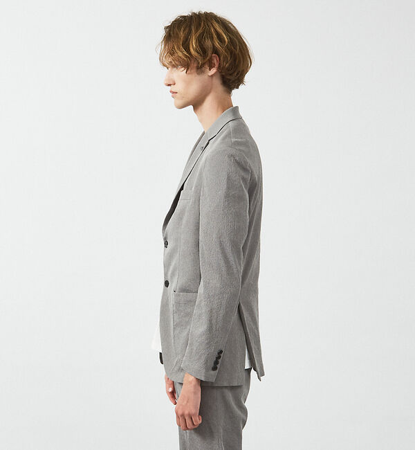 ABAHOUSE「【セットアップ対応/FLEX JACKET】 PE-wrinkle ワッシャージ」|テーラードジャケット|