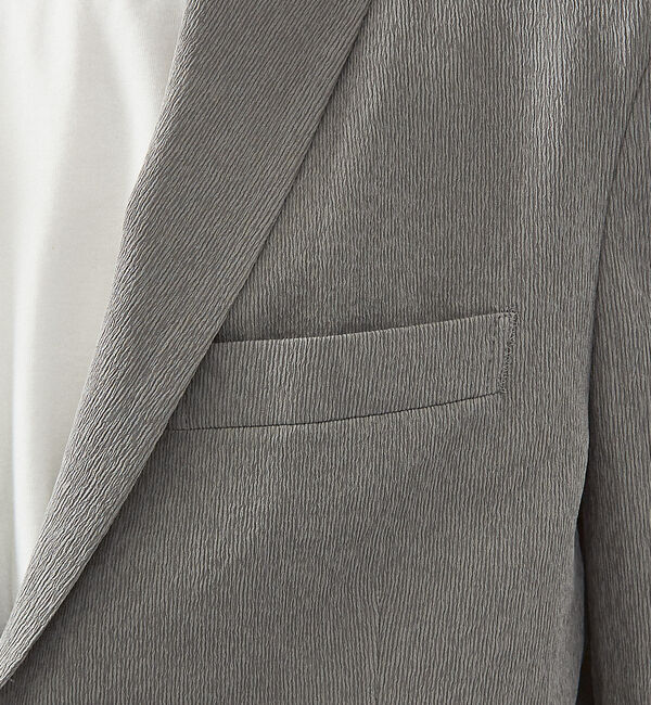 ABAHOUSE「【セットアップ対応/FLEX JACKET】 PE-wrinkle ワッシャージ」|テーラードジャケット|