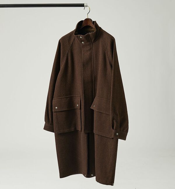 ABAHOUSE「【Traditional Weatherwear】ELGIN LONG エルガン」|ステンカラーコート|ブラウン