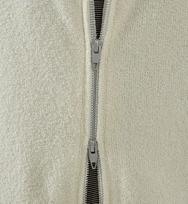 ABAHOUSE「コットンブークレー ダブルZIP クルーカーディガン」|カーディガン|