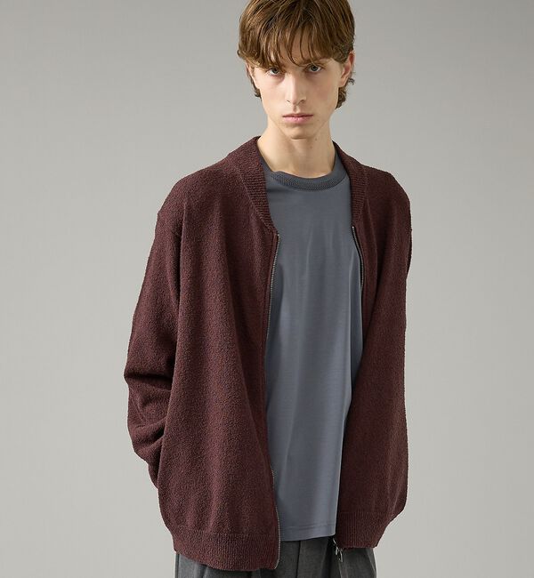 ABAHOUSE「KNIT COLLAR コットンポンチ クルーネック半袖Tシャツ / リラックス」|Tシャツ・カットソー|