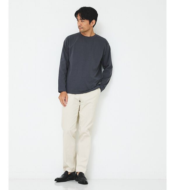ABAHOUSE「【新定番】ツイル ストレッチ テーパード チノパンツ」|チノ|