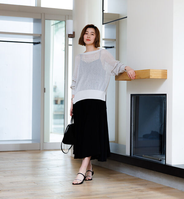 Rouge vif「グリットメッシュニットプルオーバー」|ニット・セーター|