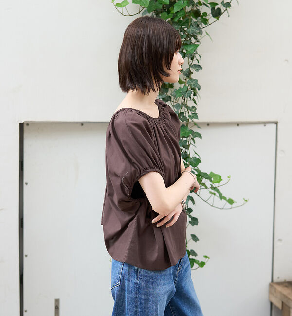 Rouge vif「コットンギャザーパフブラウス」|シャツ・ブラウス|
