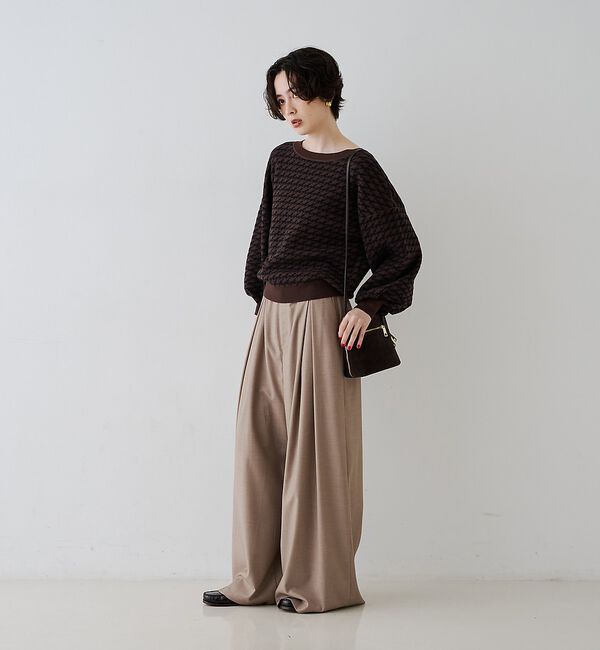 Rouge vif「タックワイドストレートパンツ」|その他|