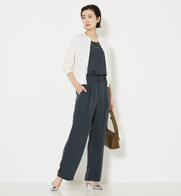 qualite「トルコサテンストレートパンツ」|その他|