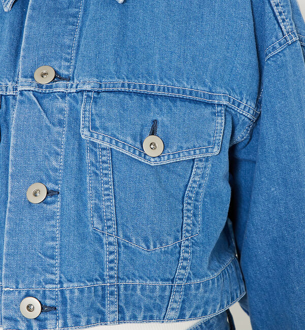 qualite「【大人のデニムJK】コットンリネンデニムショートジャケット/セットアップ対応」|その他|