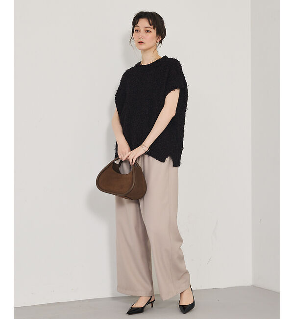 qualite「【接触冷感＆防シワ】ウールライクイージーパンツ/セットアップ対応」|その他|