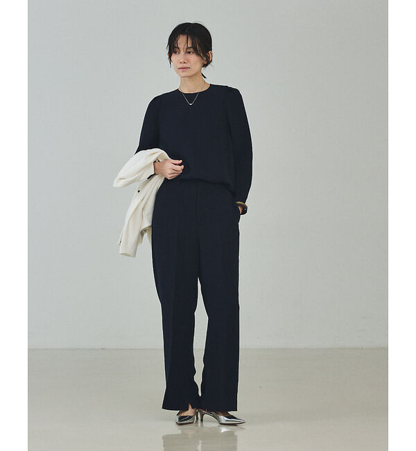 qualite「【シワになりにくい】ライトダブルクロスベンツパンツ」|その他|
