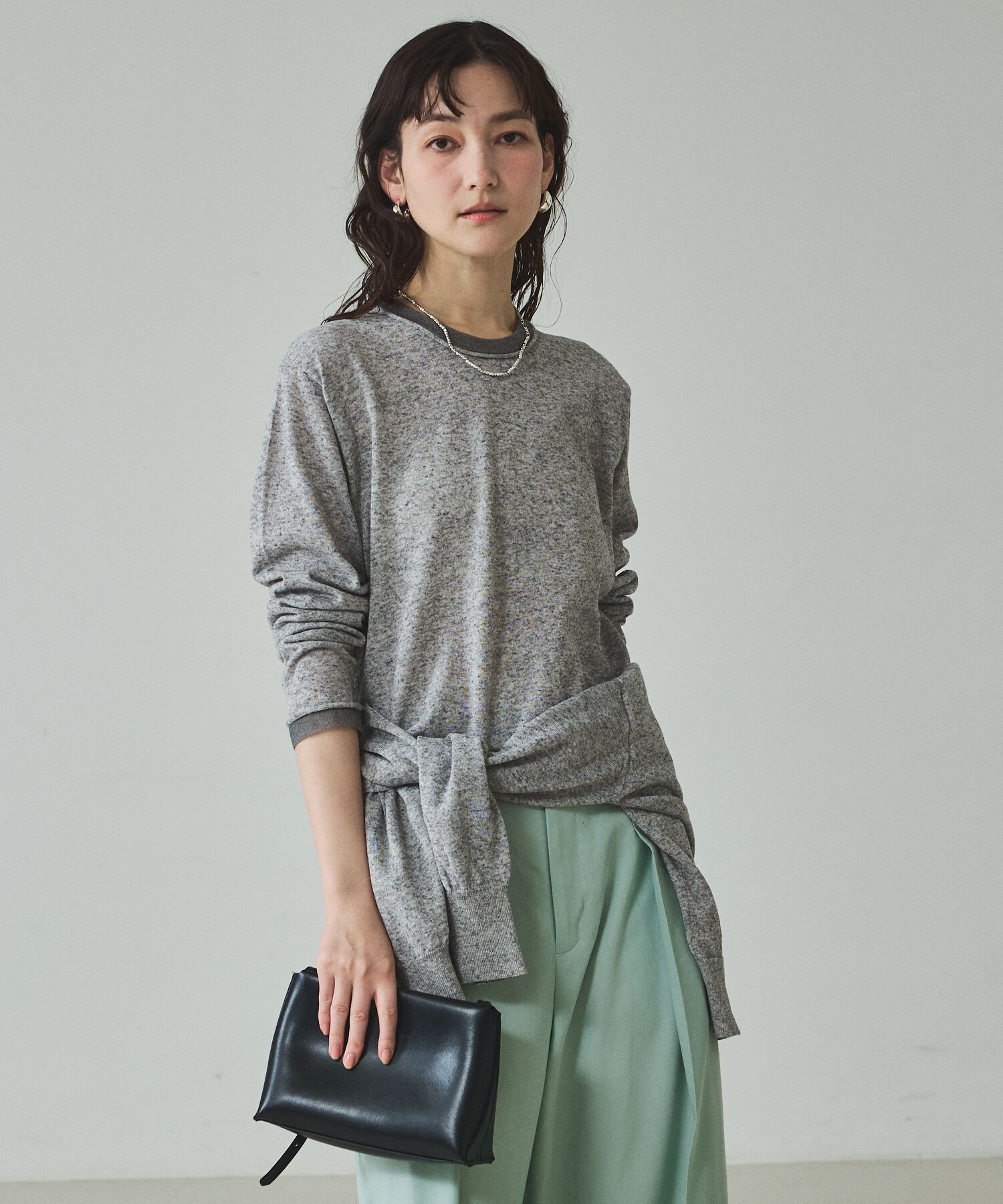 qualite「シアーミックスニットプルオーバー」|Tシャツ・カットソー|