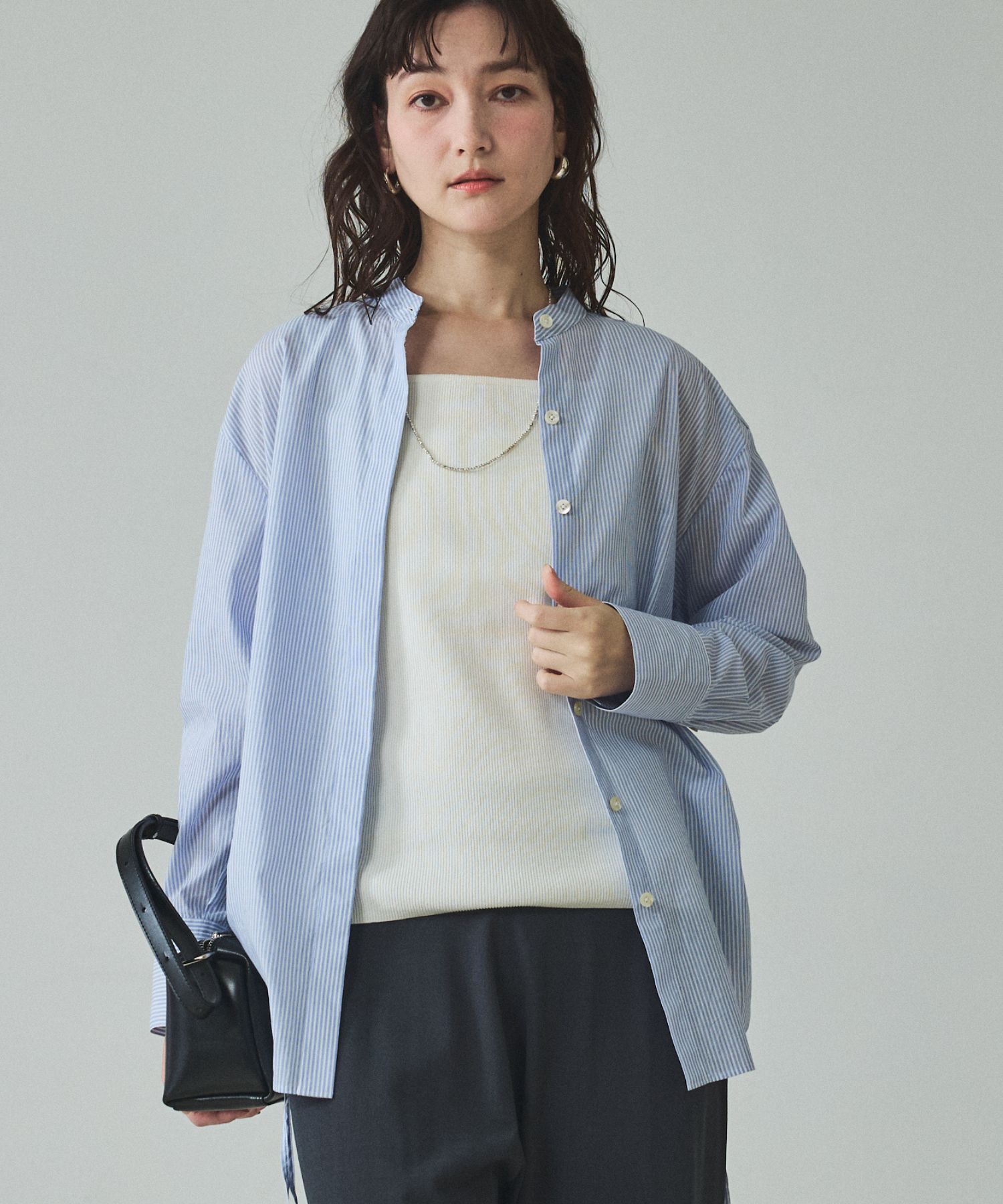 qualite「【シルエット調整可能】ウエストドロストシャツ」|シャツ・ブラウス|