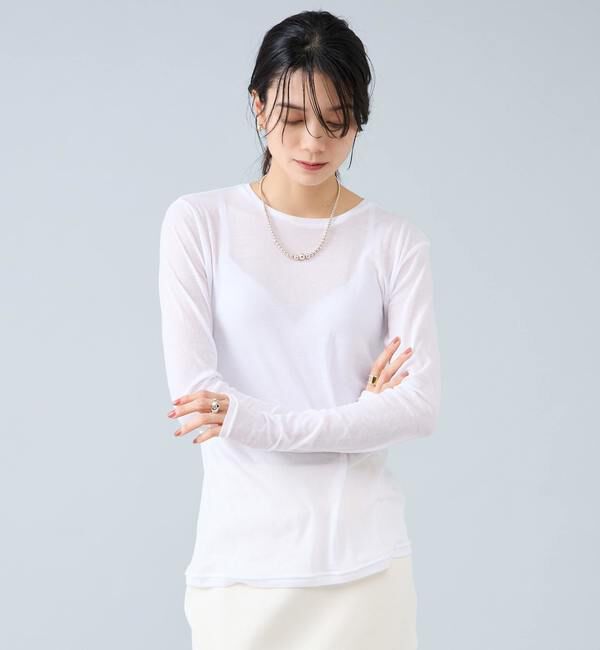 Liesse「シアーロンT」|Tシャツ・カットソー|ホワイト