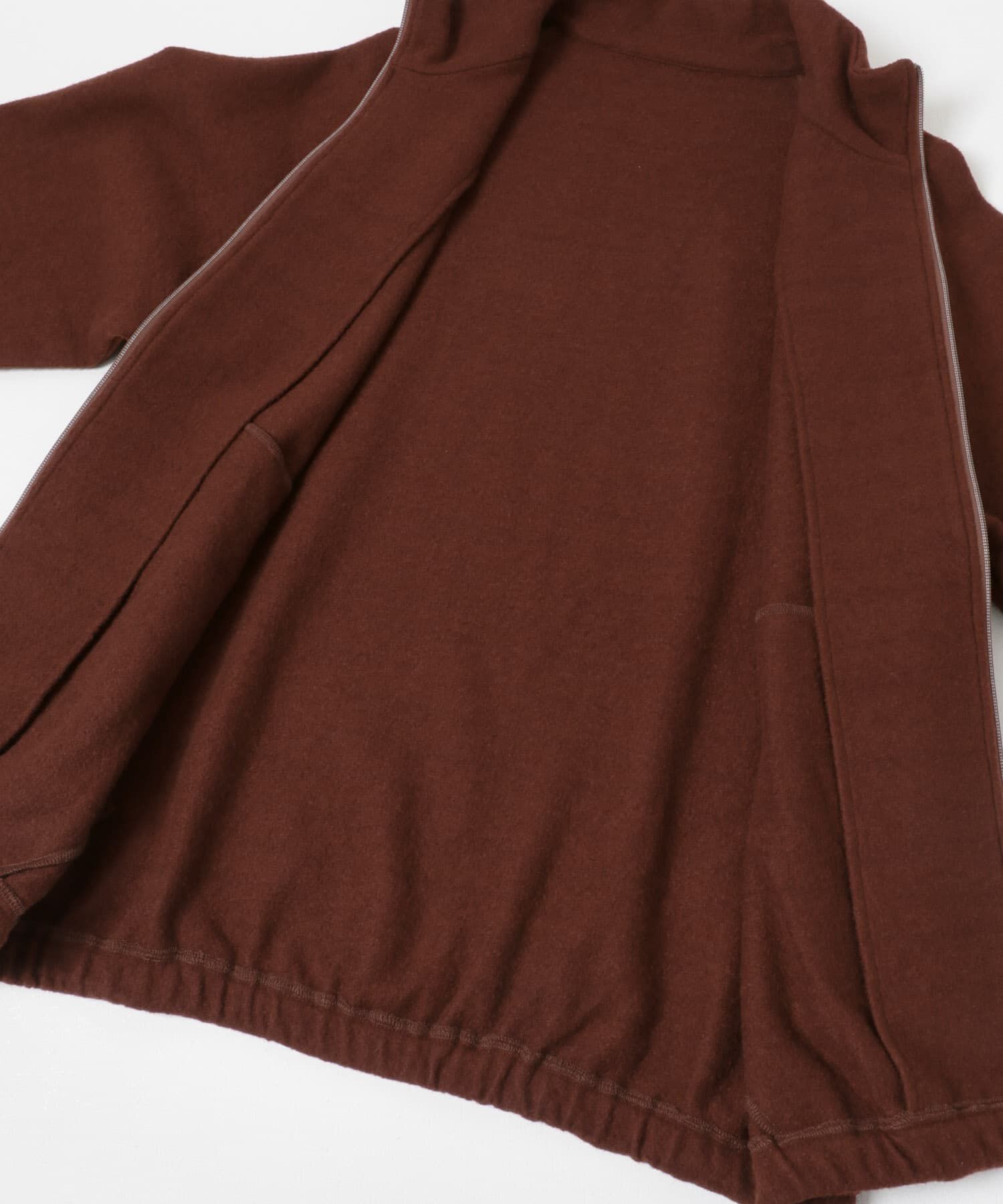 URBAN RESEARCH DOORS「Wool Fleece Track Jacket」|ノーカラーコート|