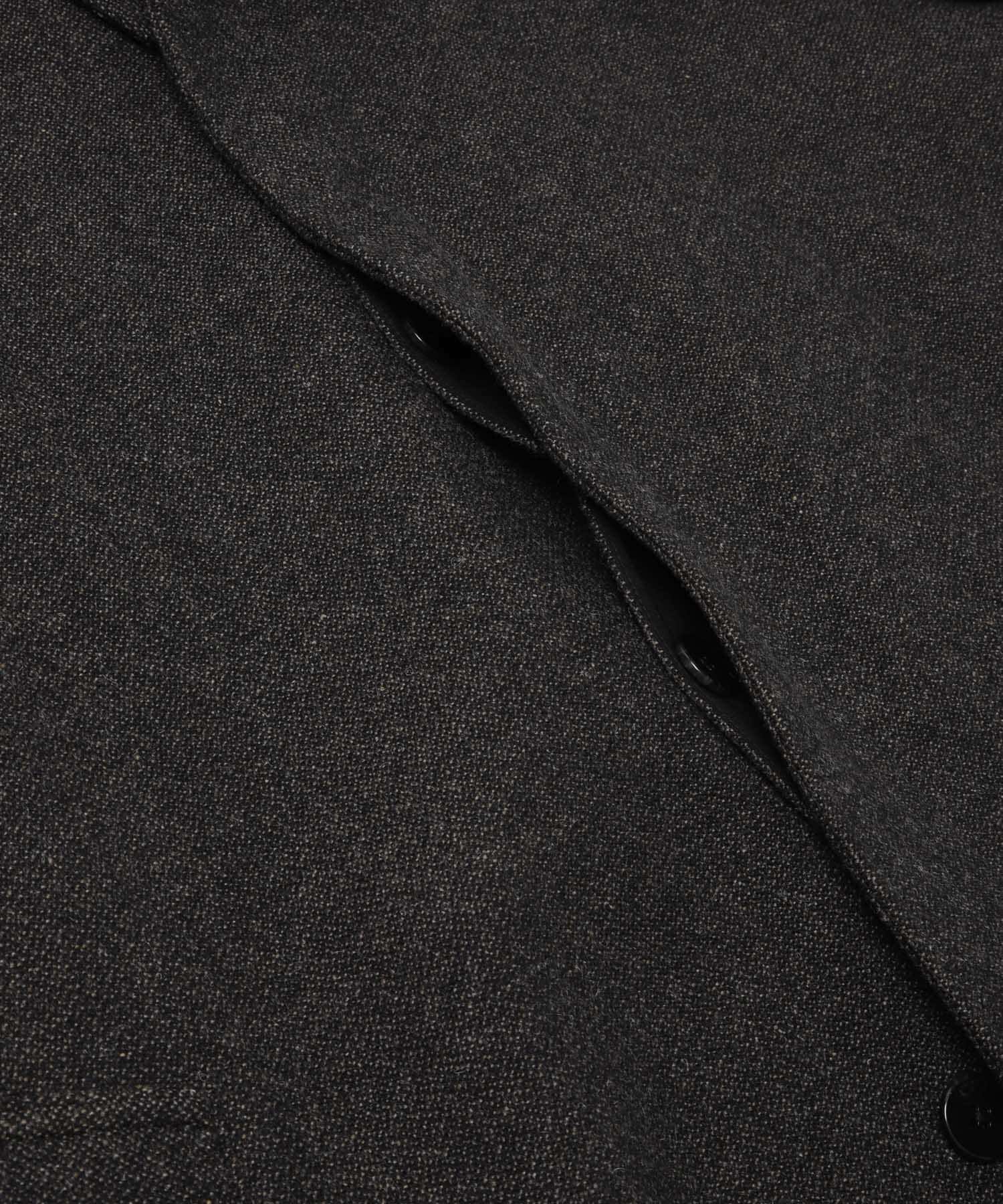 URBAN RESEARCH DOORS「Oilcut Melton Over Coat」|ノーカラーコート|
