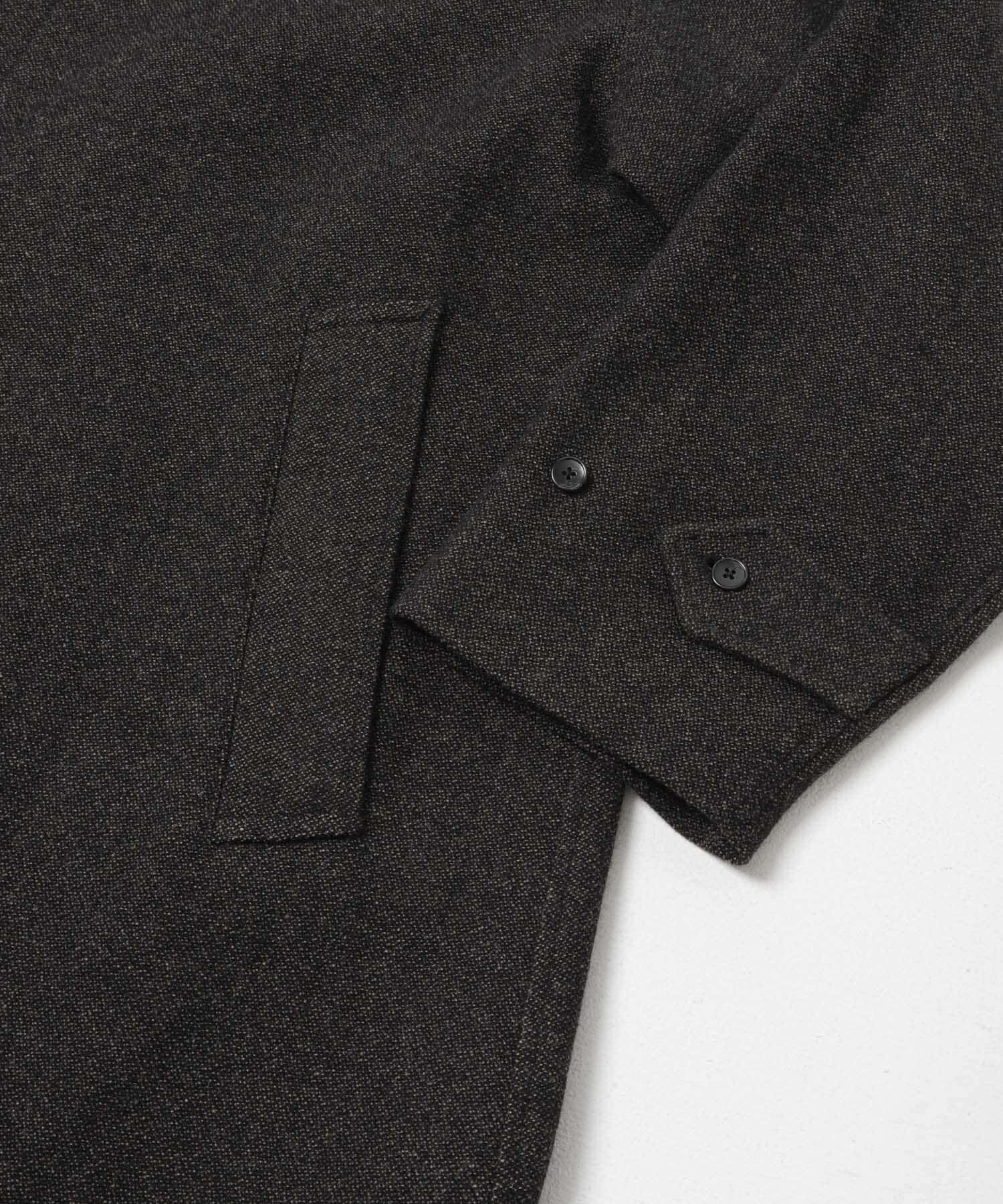 URBAN RESEARCH DOORS「Oilcut Melton Over Coat」|ノーカラーコート|