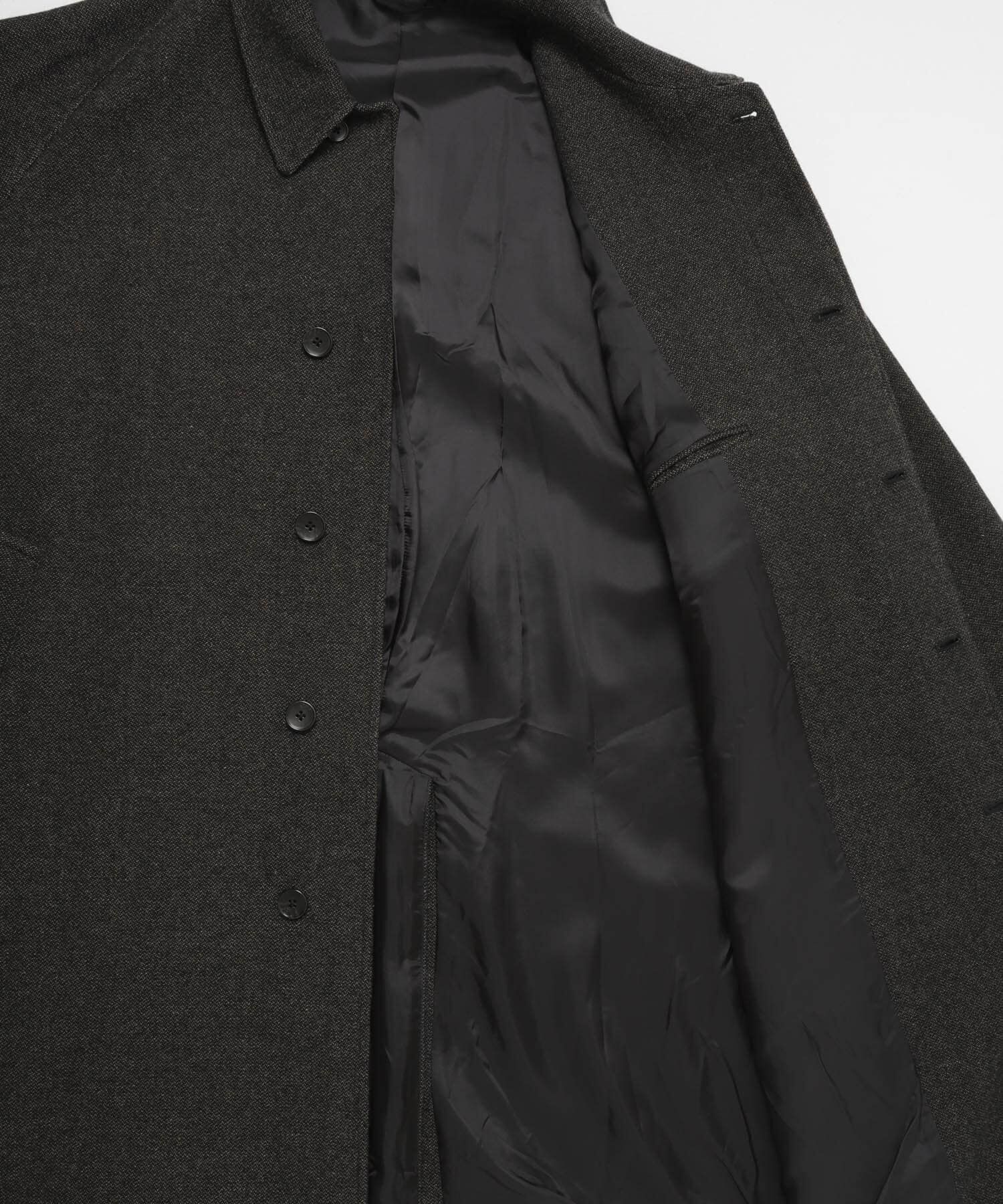 URBAN RESEARCH DOORS「Oilcut Melton Over Coat」|ノーカラーコート|