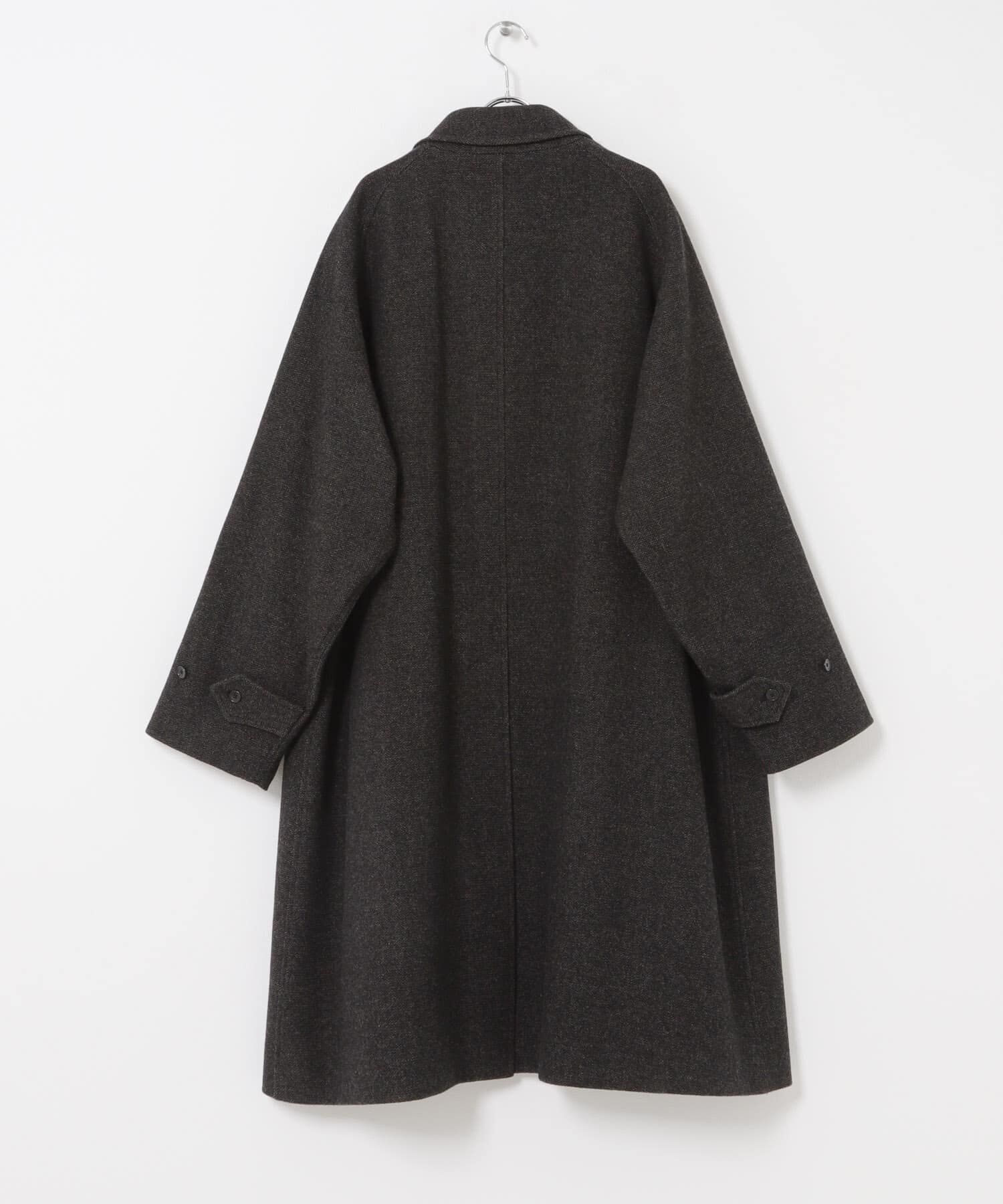 URBAN RESEARCH DOORS「Oilcut Melton Over Coat」|ノーカラーコート|