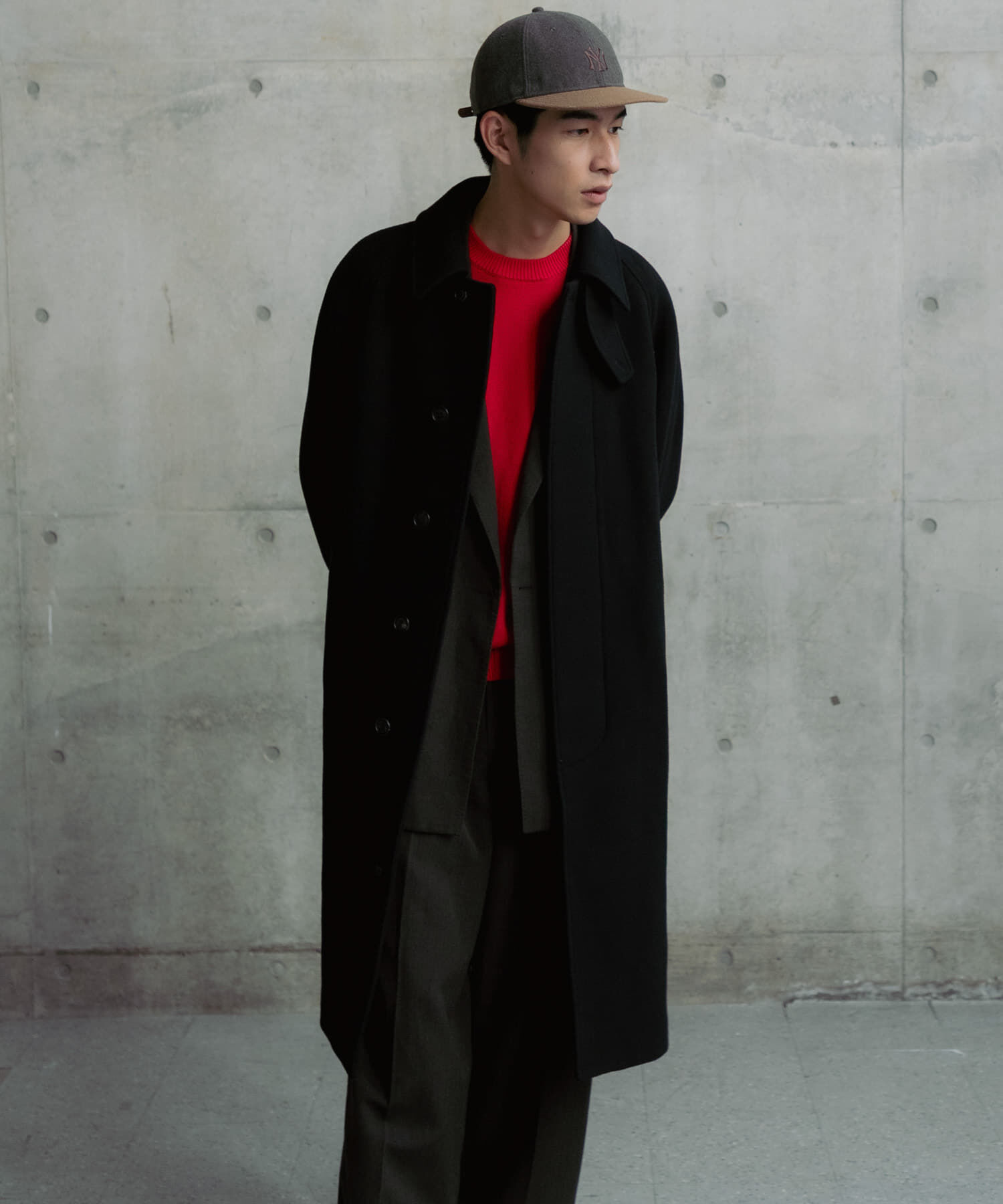URBAN RESEARCH「WOOL BAL COLLAR COAT」|ノーカラーコート|