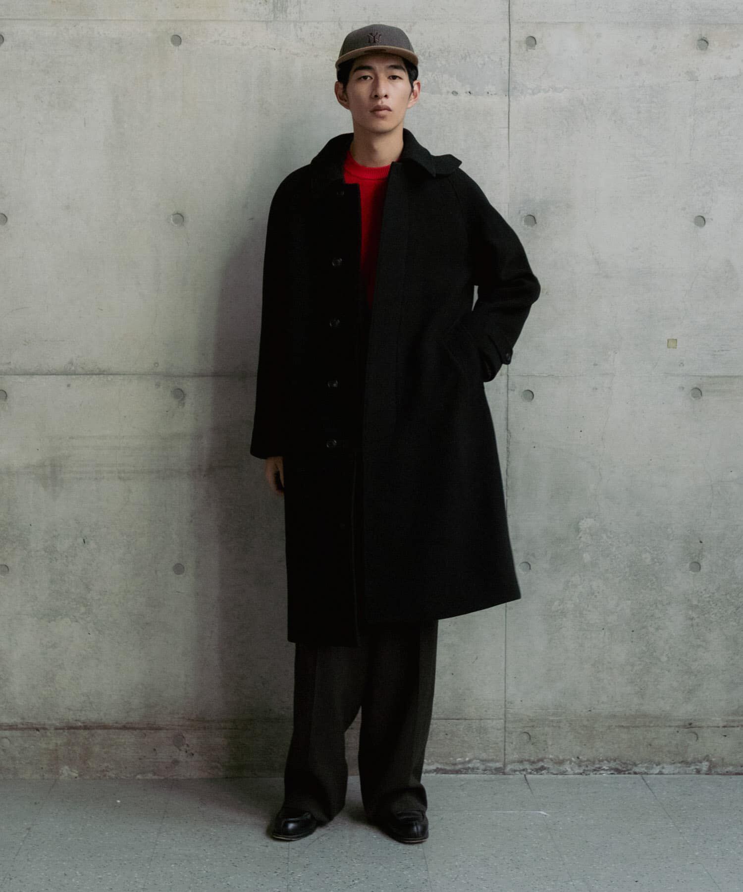 URBAN RESEARCH「WOOL BAL COLLAR COAT」|ノーカラーコート|
