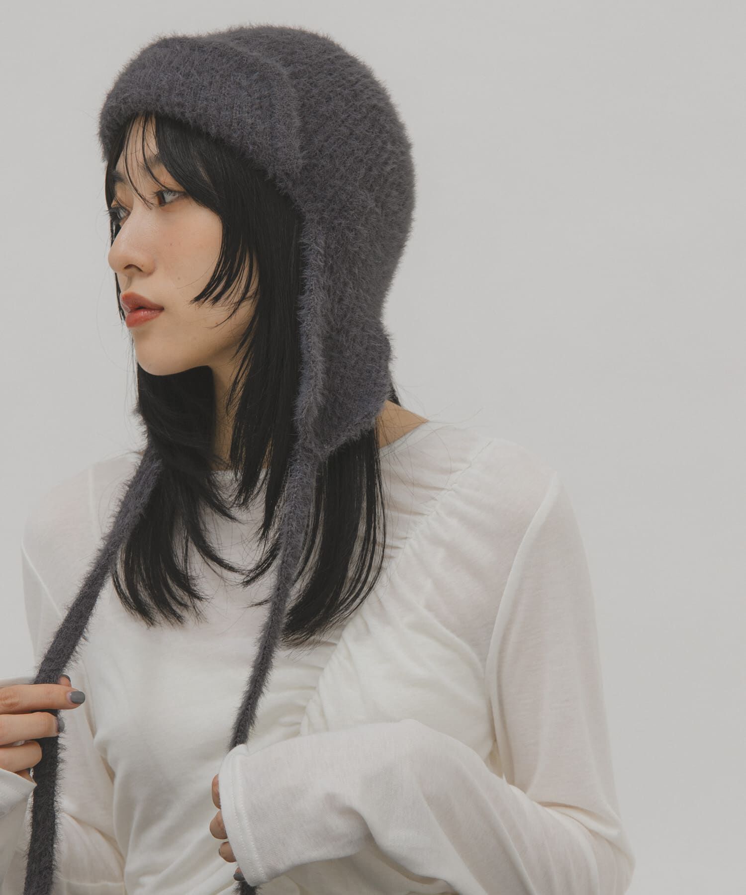  「シャギーフライトニットHAT」|ニット帽|