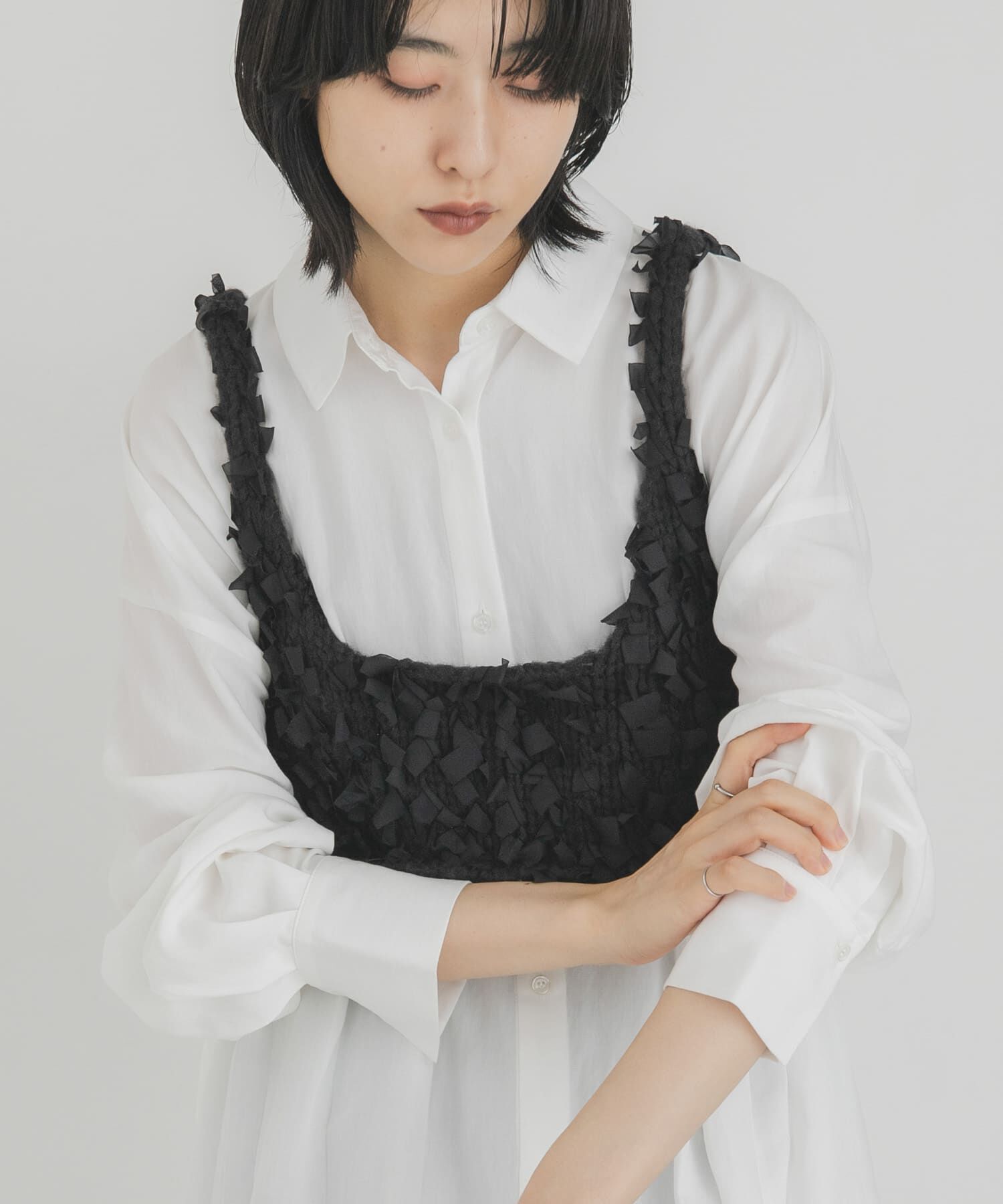  「リボンフリンジニットビスチェ」|その他|