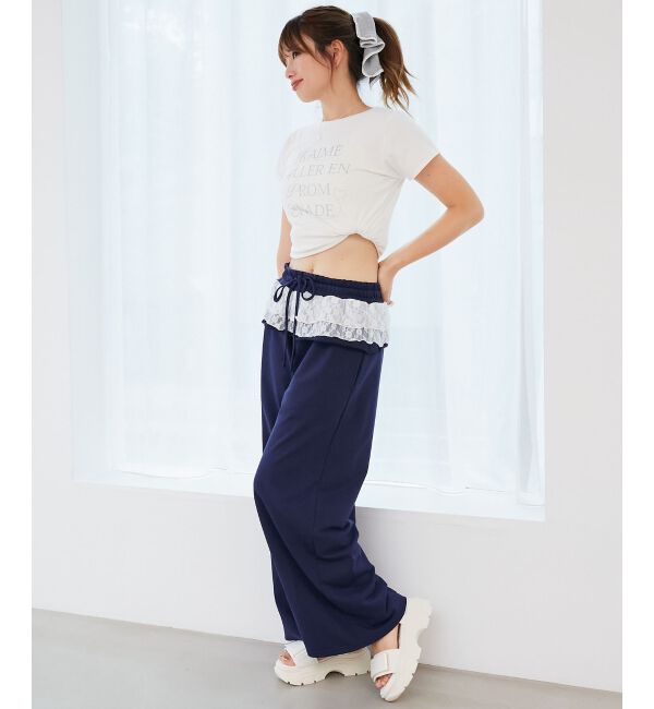  「フリルレイヤードスウェットパンツ」|その他|