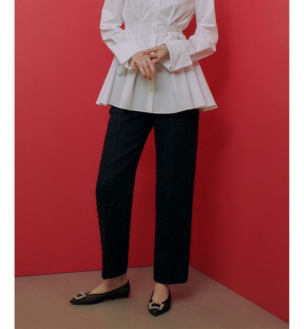 LOULOU WILLOUGHBY「【LOULOU WILLOUGHBY】ファンシーツイードパンツ」|スラックス|