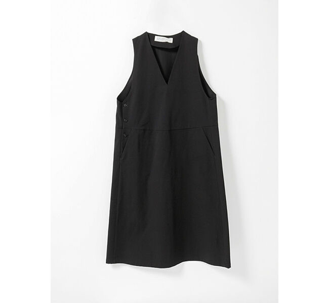 MidiUmi「MidiUmi Vネックジャンパースカート」|ワンピース|black