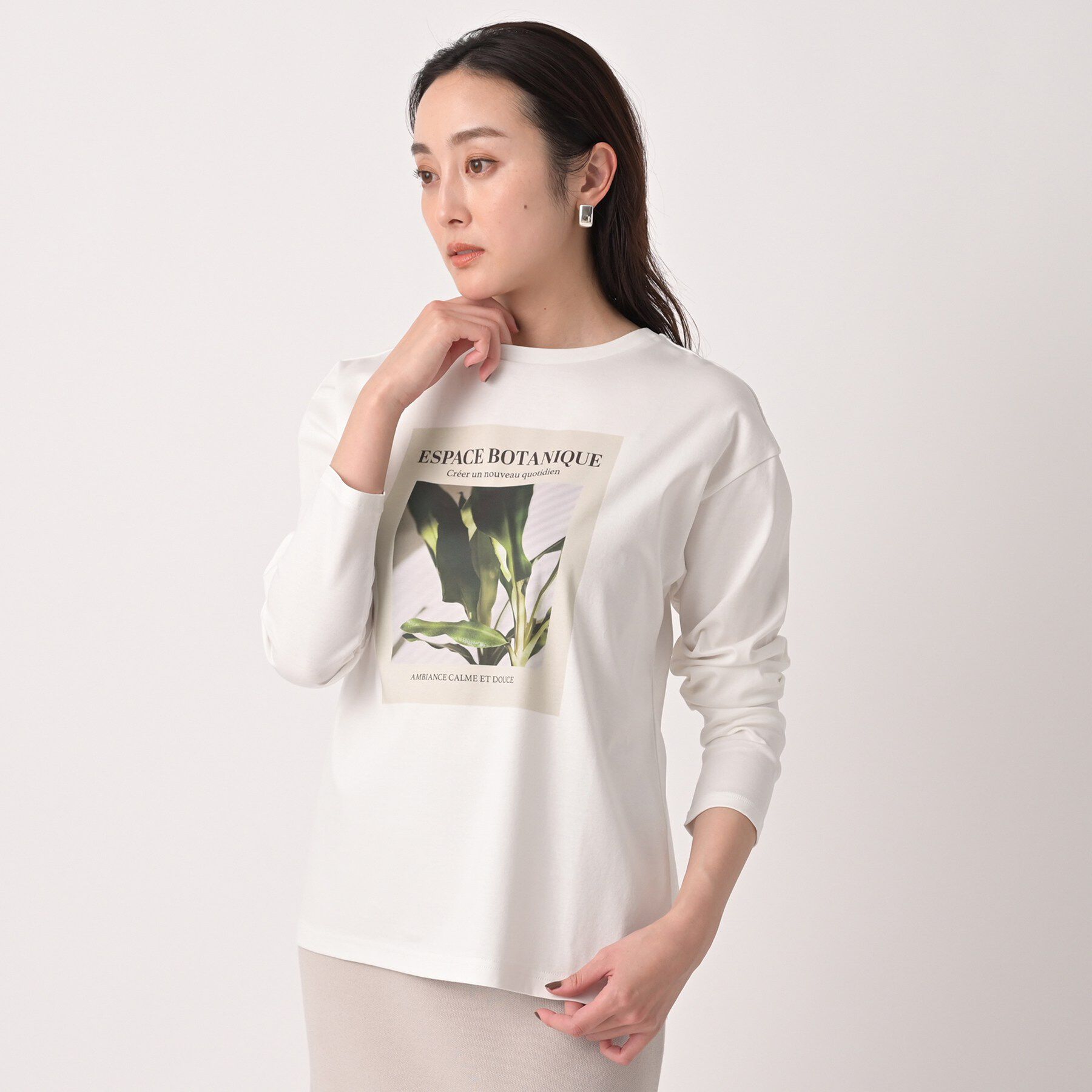 UNTITLED「【コットン100/洗える】フォトロングTシャツ」|Tシャツ・カットソー|