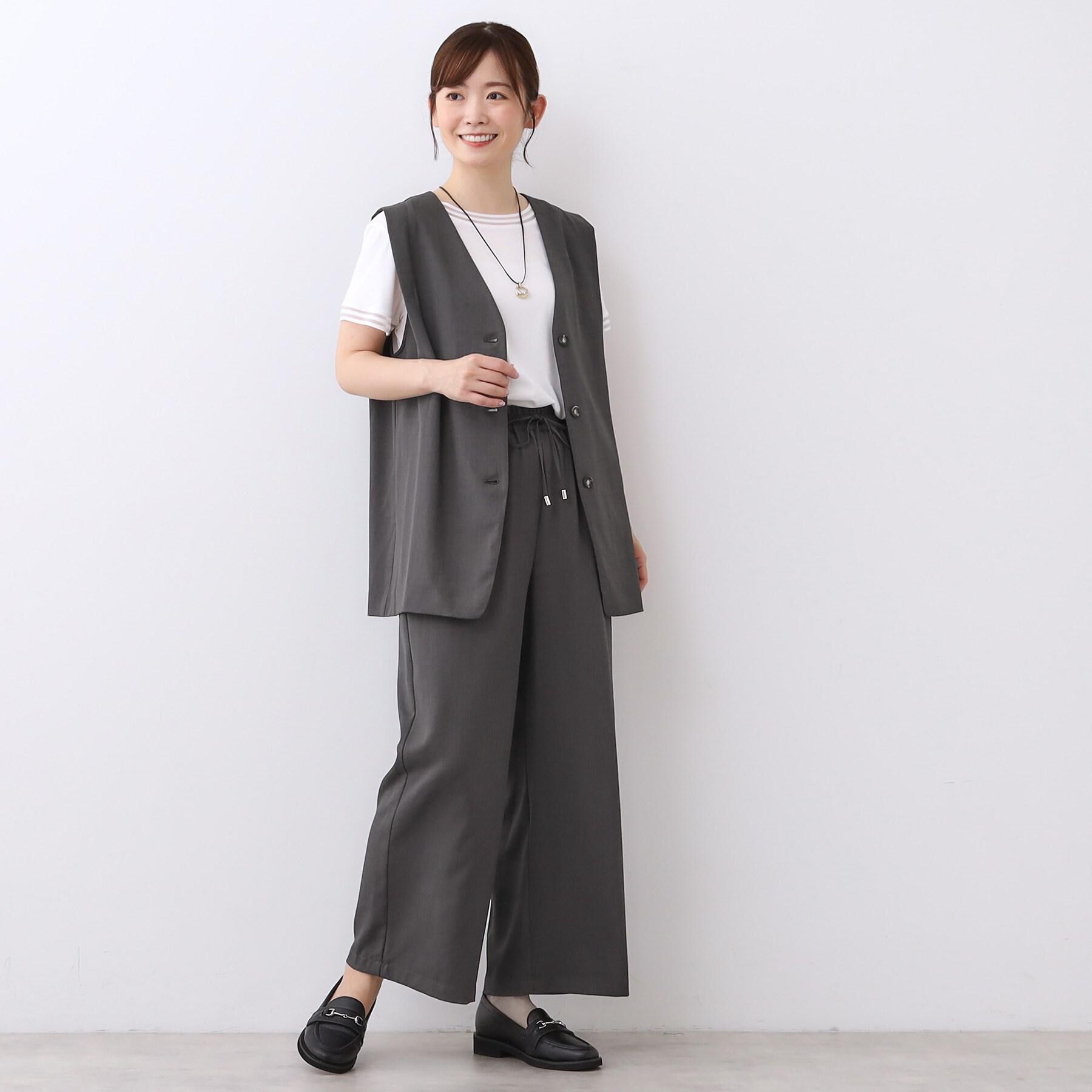 Reflect「【ウエスト総ゴム／セットアップ／単品使いOK◎】ベスト＋ストレートパンツセット」|スーツ|