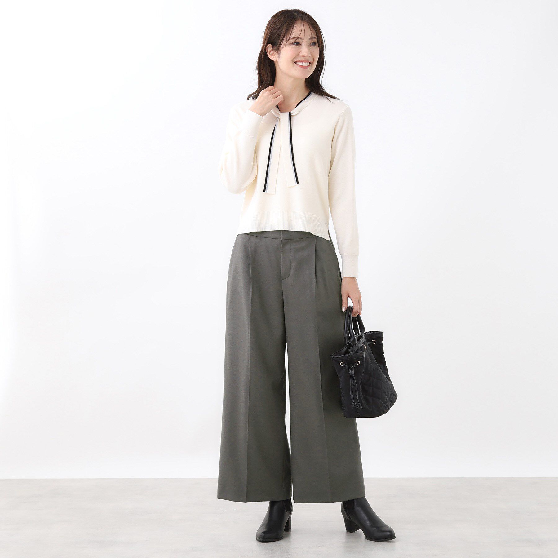 Reflect「【腰周りすっきり◎】ワイドクロップドパンツ」|その他|